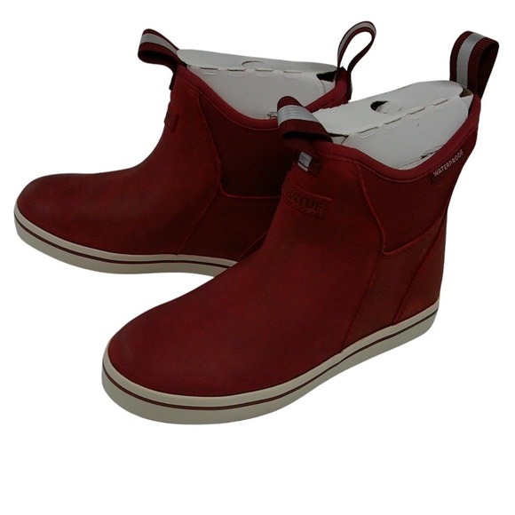 XTRATUF Explorer Cabernet Red Waterproof Leather Ankle Deck Boots - Women's 5.5 - Picture 1 of 7